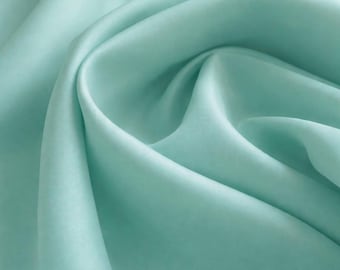 Tissu de doublure antistatique menthe verte de 150 cm de large - Matériau de doublure de robe vendu au mètre