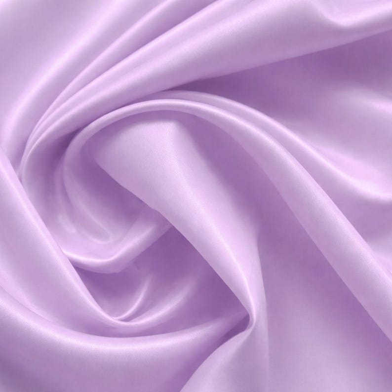 Lilac Pastel Lining Fabric – Anti Static Dress Lining Material, Purple Polyester Lining, 150cm Wide, Sold by the Metre image 1