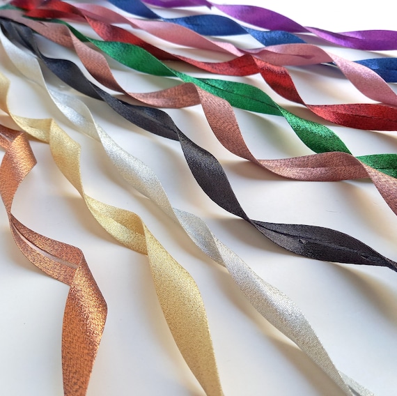 Suncoolla 5M Gold Silver Glitter Elastic Band (Silver, 30mm - View #8