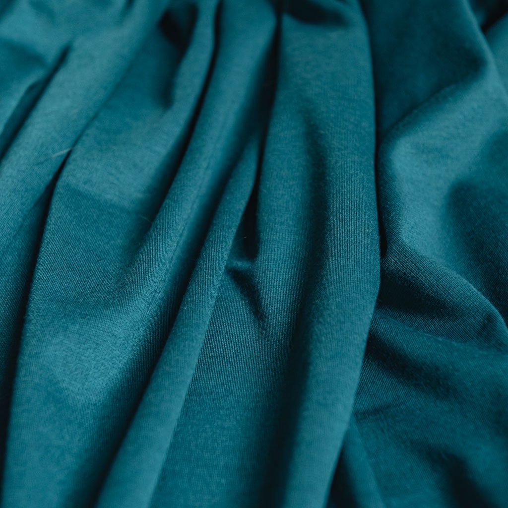 Mineral Blue Bamboo Jersey Dress Fabric - Dragonfly Fabrics UK