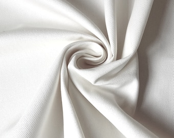 Ivory Off White Herringbone Twill Fabric 100% Cotton – 150cm Wide