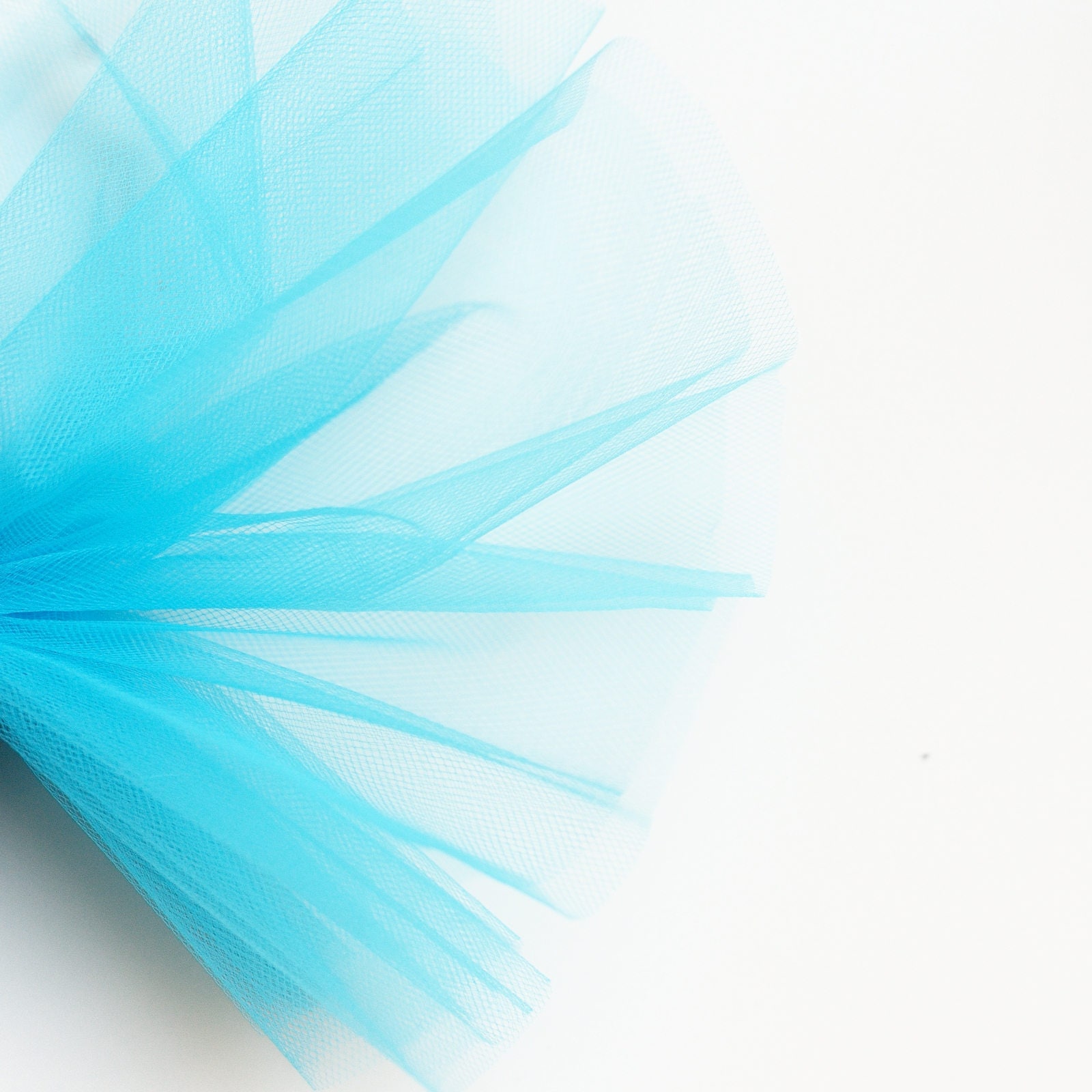 Bright Turquoise Blue Fine Tulle Fabric 300cm Wide - Sold by the Metre ...