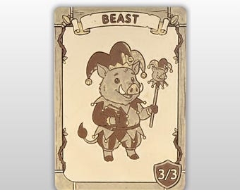 Magic the Gathering Beast Token 3/3