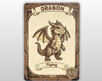 Magic the Gathering Dragon Token 5/5
