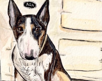 Hand painted and illustrated pet portraits Custom Pet Portrait, Hand Painted Dog Portrait from Photo, Personalised Pet Painting, Dog or cat