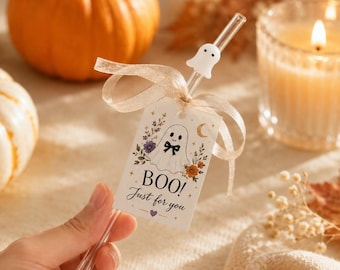 Halloween glazen rietjes, griezelige herbruikbare glazen rietjes, leuke Halloween drankaccessoires, spook-, pompoen- en vleermuisrietjes, Halloween feestcadeau