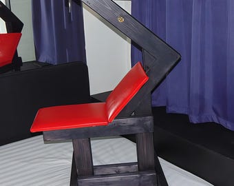BDSM Restraint Chair, Wooden Bondage Furniture, Adult Restraint Station, Dungeon Furniture, Fetish Chair