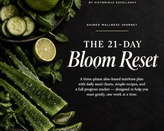 21-Day Bloom Reset Diet Plan, Aloe-Based Weightloss Meals, Printable Tracker (PDF)