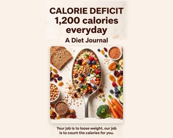 1200 Calorie Meal Plan, 30-Day Weight Loss Journal with Recipes (PDF)