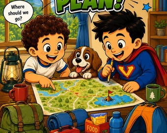 Victorious Camping Adventure Coloring Book | Kids Outdoor Activity (Digital Download)