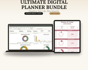 Wedding & Budget Planner Bundle, Google Sheets Excel (Digital Download)
