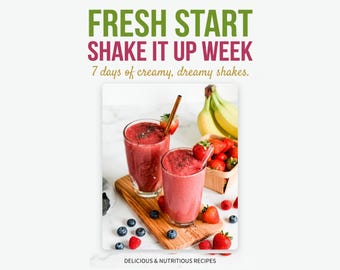 21 Day Diet Meal Plan PDF, Clean Eating Smoothie Tracker, Printable Food Journal