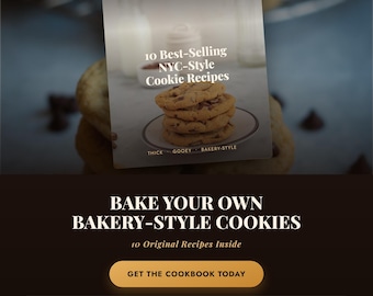 NYC Style Cookie Recipes | 10 Thick Bakery Cookies PDF | Gourmet Stuffed Recipe Ebook | Download