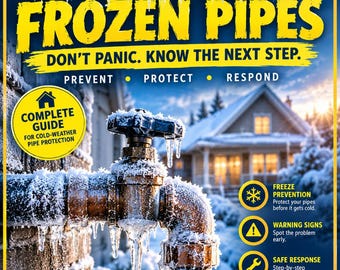 Winter Frozen Pipes Guide | Home Safety, Plumbing Checklist (Digital Download)