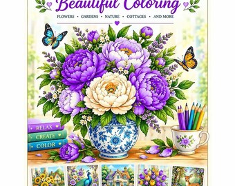Color by Number: Relaxing Garden & Nature Scenes for Adults (A4 Format)
