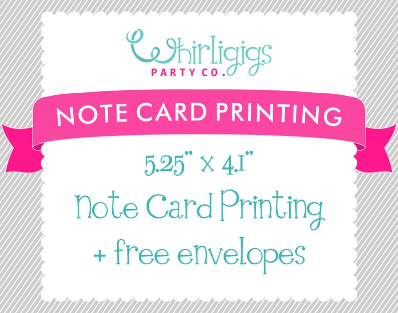 NOTE CARD PRINTING with Envelopes