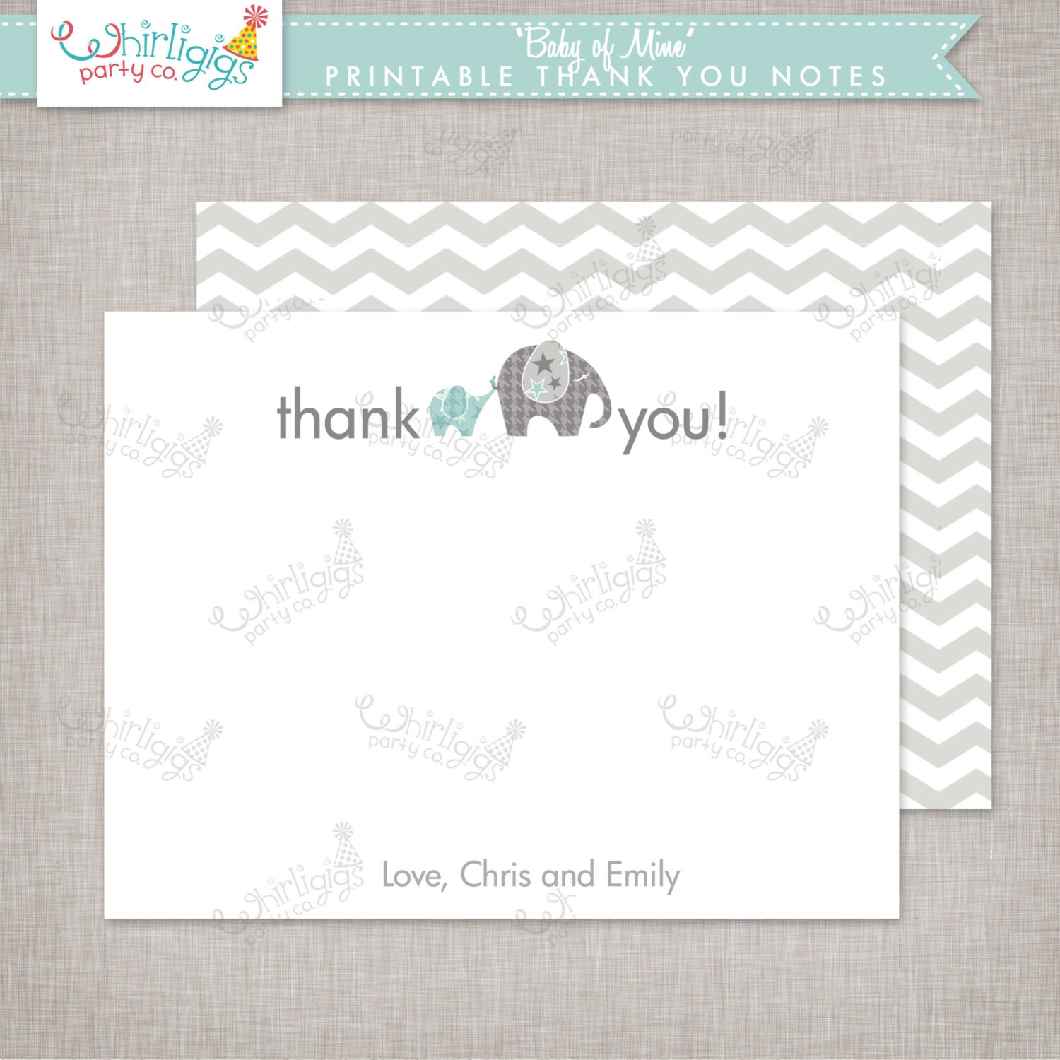 Customized Thank You Notes Baby of Mine Baby Etsy