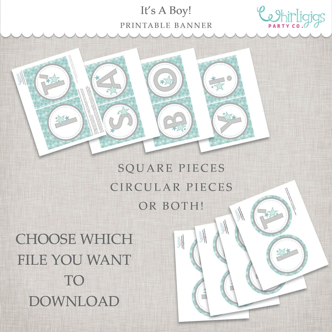 It's A Boy Banner Printable File - Etsy
