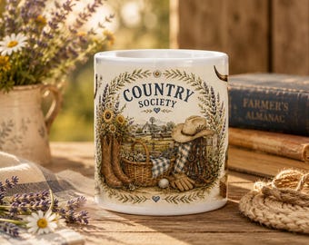 Mok voor de Country Society | Rustieke boerderijkoffiekop | Western cowgirlmok | Country Life cadeau | Cottagecore mok