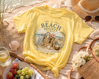 T-shirt voor strandliefhebbers, T-shirt met kustprint, cadeau voor oceaanliefhebbers, zomershirt voor op het strand, T-shirt voor strandvakantie, unisex T-shirt