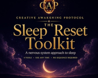Sleep Workbook for Racing Mind & 3am Waking | CALM Method 4 Tool Nervous System Sleep Reset | Insomnia Relief PDF | Instant Download