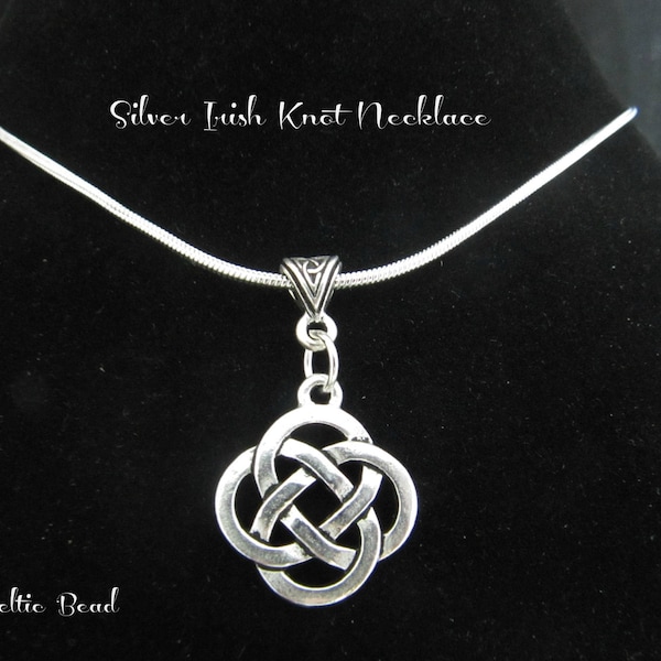 Silver Celtic Knot  Necklace