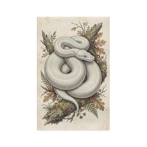 Ball Python Tea Towel, Vintage Naturalist Illustration, Reptile Kitchen Decor, Snake Lover Gift, Farmhouse Kitchen Towel