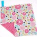 smarklyshops reviewed Floral Baby Lovey Blanket - Pink and Aqua Tropical Flowers Lovey 15"x15" - Ready to Ship