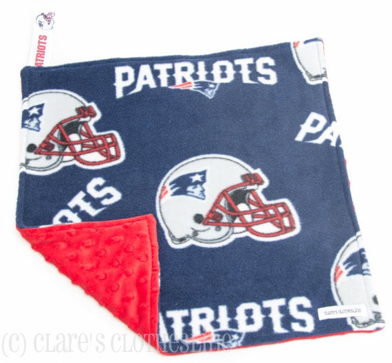 Baby Lovey Blanket New England Patriots Football Lovey Etsy