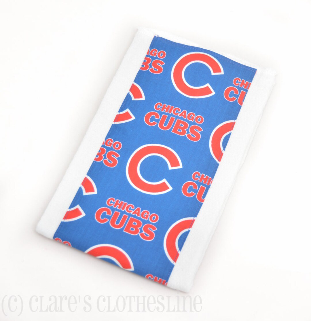 Chicago Cubs Baby Burp Cloth Blue Cubs Baseball Burp Rag Etsy