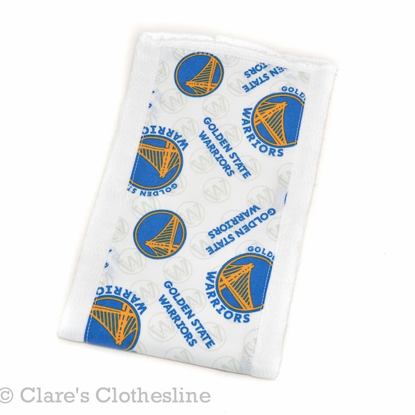 Golden State Warriors Baby Burp Cloth | Warriors Basketball Burp Rag | California Baby Gift | Baby Hoops Fan | Ready to Ship