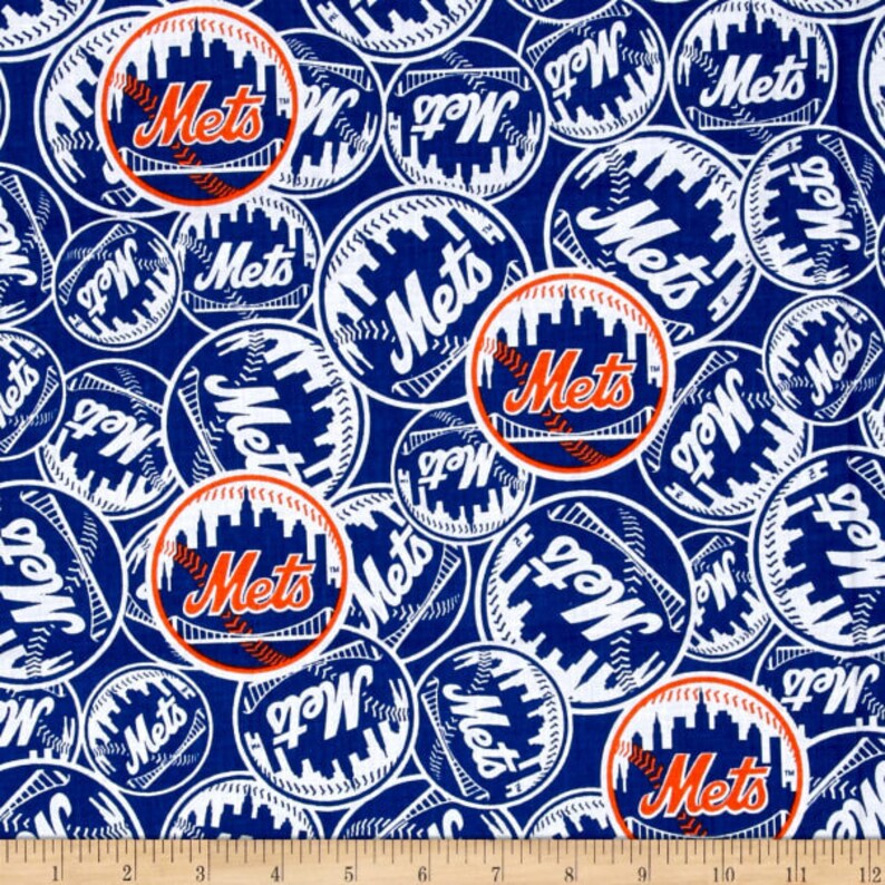 Ready to Ship New York Mets Baby Burp Cloth NY Mets Blue and Orange Baseball Burp Cloth