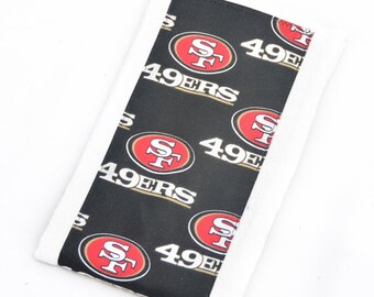 San Francisco 49ers Baby Burp Cloth | Black 49ers Football Burp Rag | Sports Fan Baby Gift | Baby Shower Gift | Ready to Ship