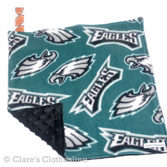 Philadelphia Eagles Baby Lovey Eagles Football Fleece and Minky Snuggle Blanket 15x15 Philly Sports Fan Gift Ready to Ship Etsy