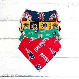 Boston Sports Bandana Baby Bib Gift Set | Set of 4 Bibs - Red Sox, Bruins, Patriots, Celtics | Boston Sports Fan | Ready to Ship