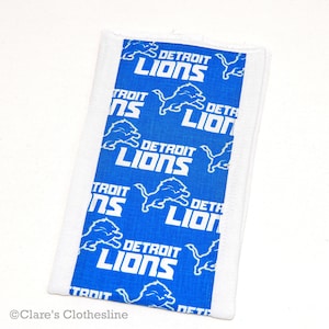 Detroit Lions Baby Burp Cloth | Lions Football Burp Rag | Detroit Michigan Sports Fan Baby Gift | New Baby Gift | Ready to Ship