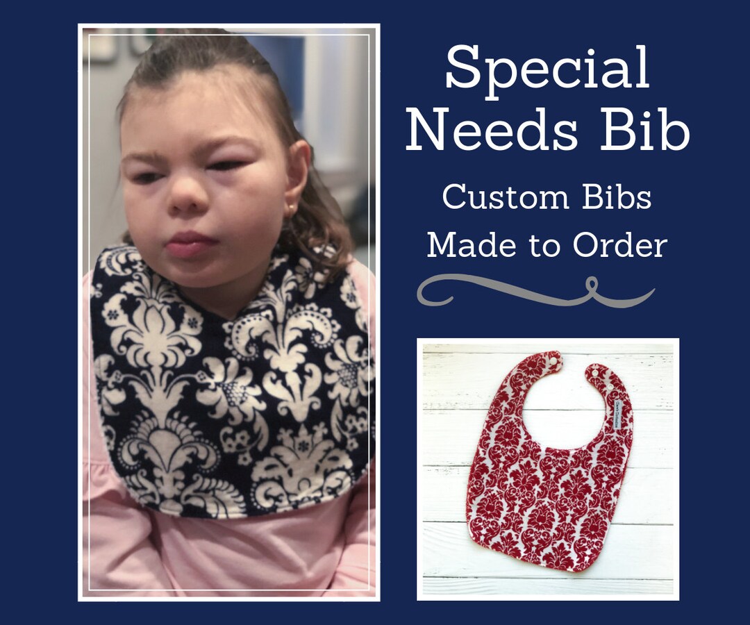 Custom Special Needs Bib Bib for Big Kids Bib for Special Needs