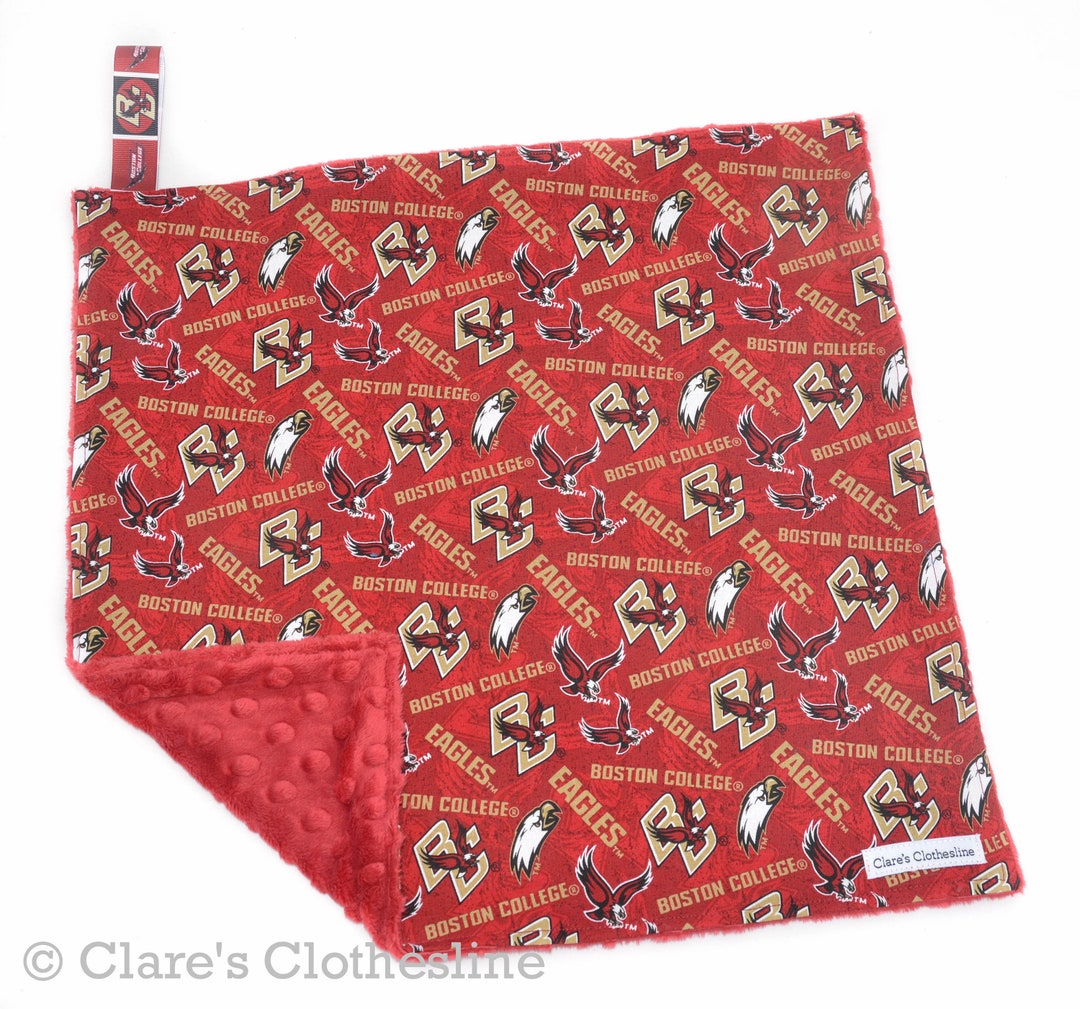 Boston College Baby Lovey BC Eagles Cotton and Minky Snuggle Blanket 15x15 Boston College Baby