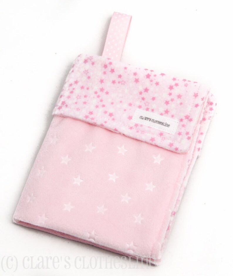 Pink Star Baby Lovey Blanket  Light Pink Stars Lovey image 1