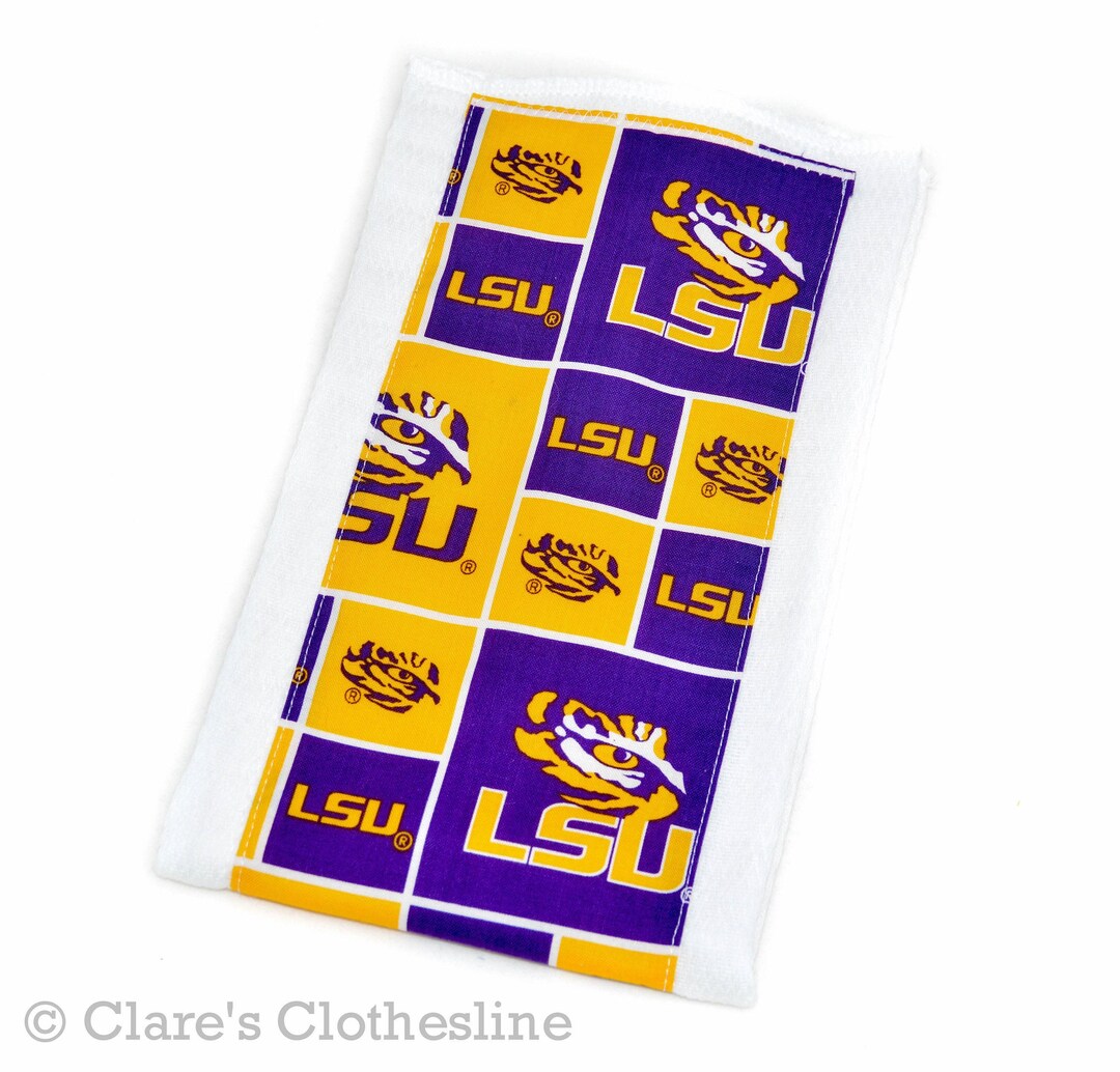 Louisiana State University Burp Cloth: Purple and Gold LSU Tigers Baby ...