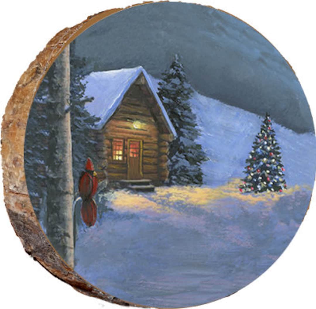 Christmas Log Cabin - DX086 - Etsy