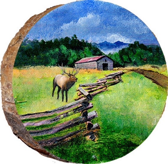 Cades Cove With Bugling Elk DAE138 Etsy