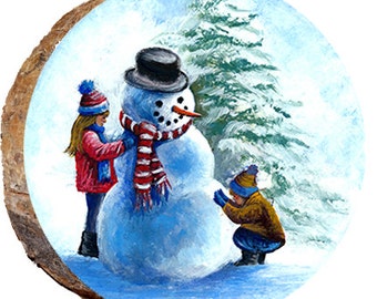 Kids Building Frosty the Snowman - DX165