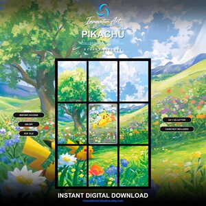 Arte extendido inspirado en Pikachu 88/1 / Tarjetas promocionales Scarlet & Violet / Archivador de 9 bolsillos / Descarga digital