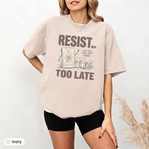 Resist Too Late Seed Packet Shirt, Funny Gardener Tee, Just One More Seed Packet Gift for Plant Addict, Comfort Colors Garden Humor