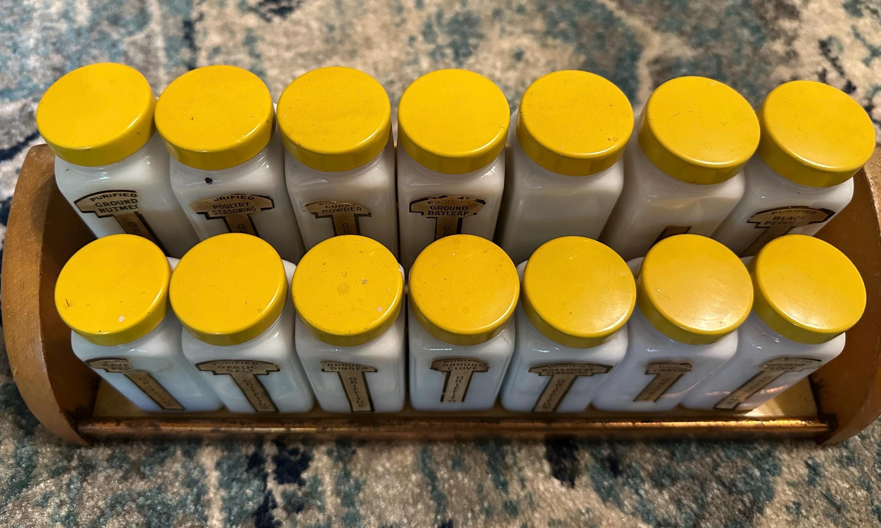 Griffiths Milk Glass Spice Jars - Etsy