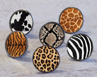 Laurey Zebra Stripe Drawer Pull Black White Gray Cabinet Hardware