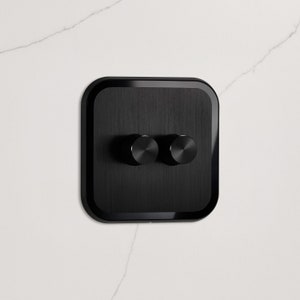 Black Dimmer Switch (150W) 1G 2G 3G 4G | LED Compatible Trailing Edge |  | 220 – 240V AC | Two Way | CE-tested for use throughout Europe