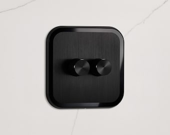 Black LED Dimmer Switch | 150W, Trailing Edge, UK Design