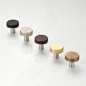 Solid Brass Linear Cabinet Knob | Modern Switchable Hardware